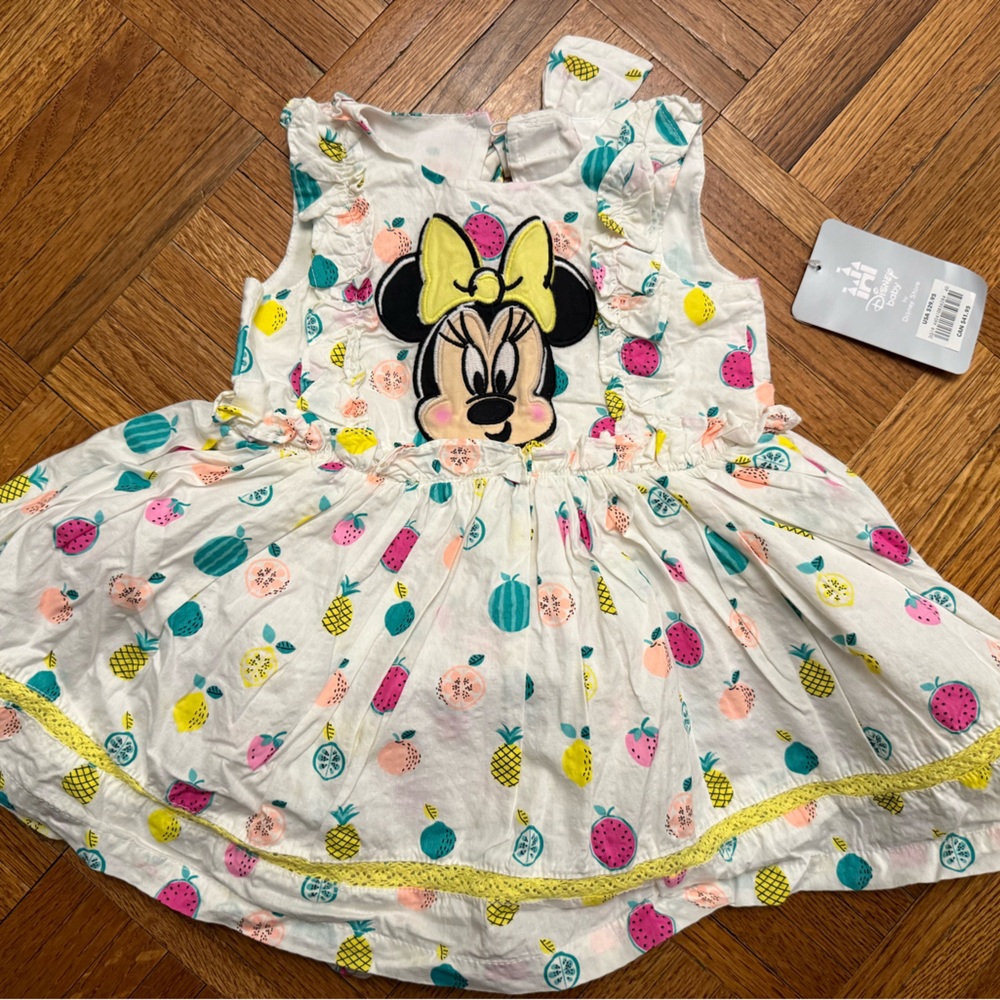 Minnie Mouse Disney Baby dress with diaper cover NWT Size 3-6months